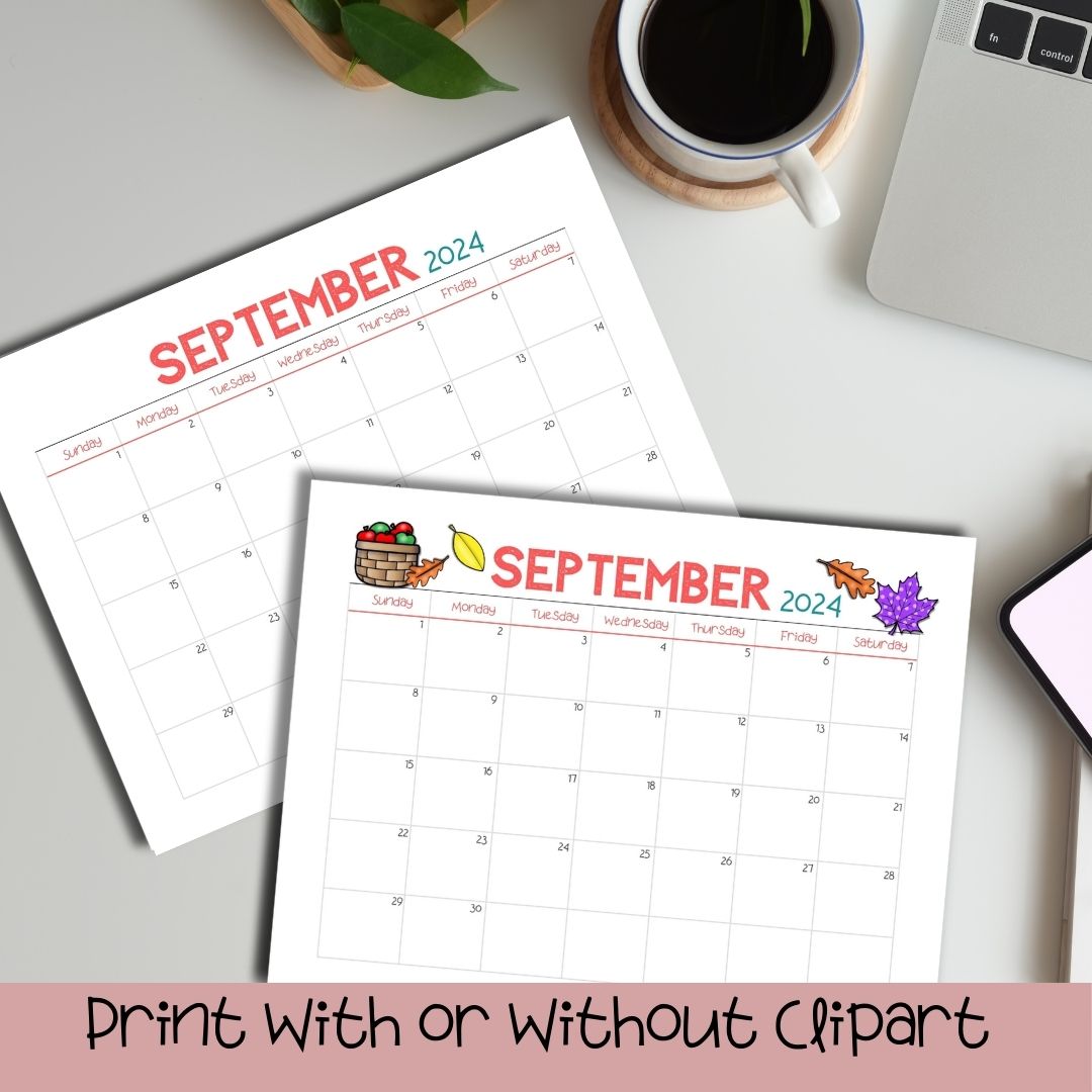 Printable September 2024 Calendar | September 2024 Calendar | Customizable Calendar Template | Editable September Calendar