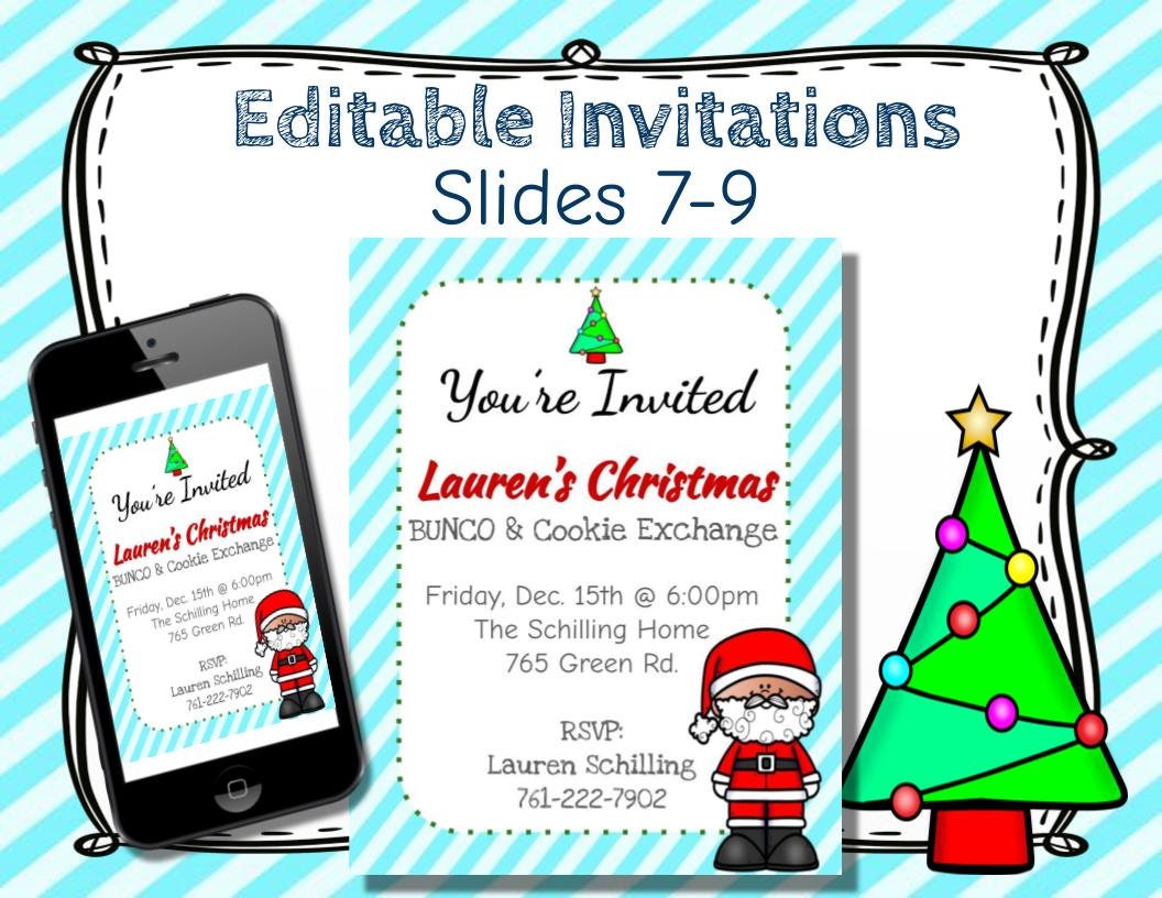 Printable Invitations | Christmas Party Invitations | Editable Christmas Party Invitations | Christmas Party| Digital Invitation