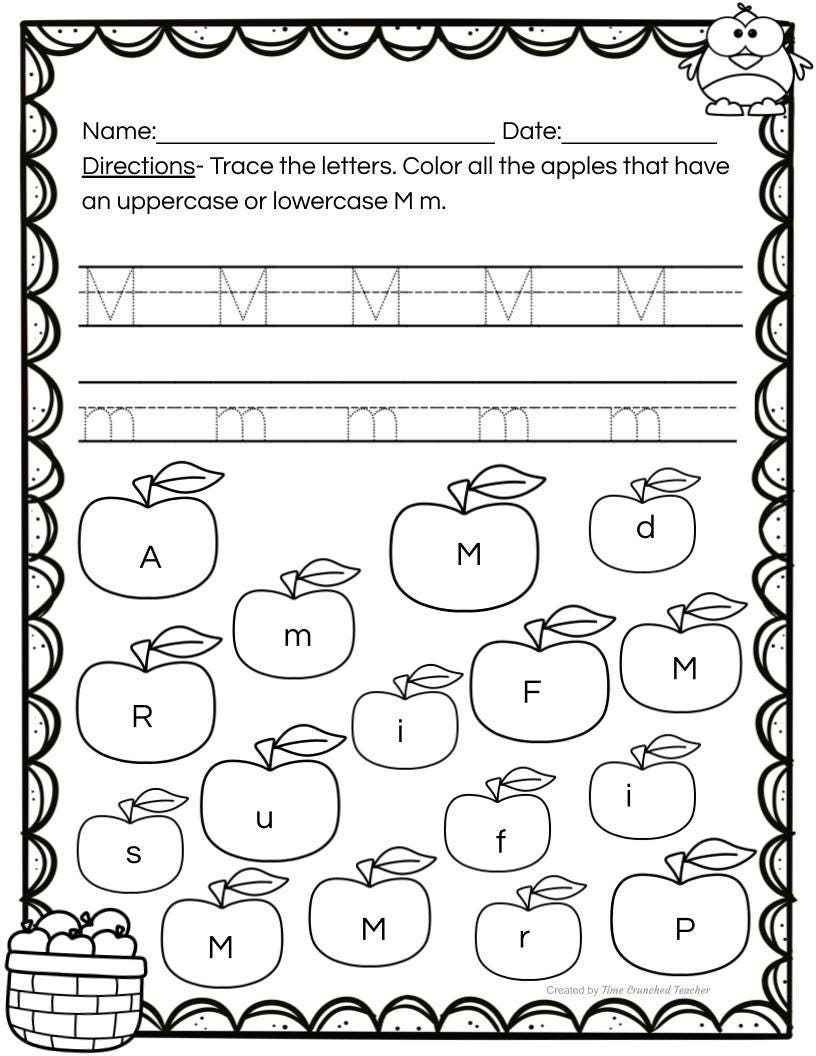 Printable Letter Recognition & Handwriting Practice MEGA PACKET Fall Themed APPLE ABCs