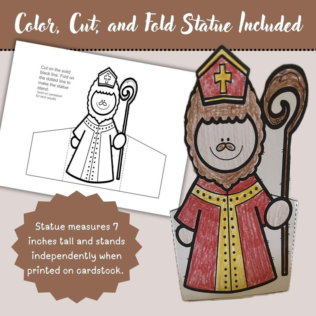 Printable Saint Valentine Unit | 6 Pages of No Prep St. Valentine Activities | Digital Download | Sunday School Craft | Catholic Craft