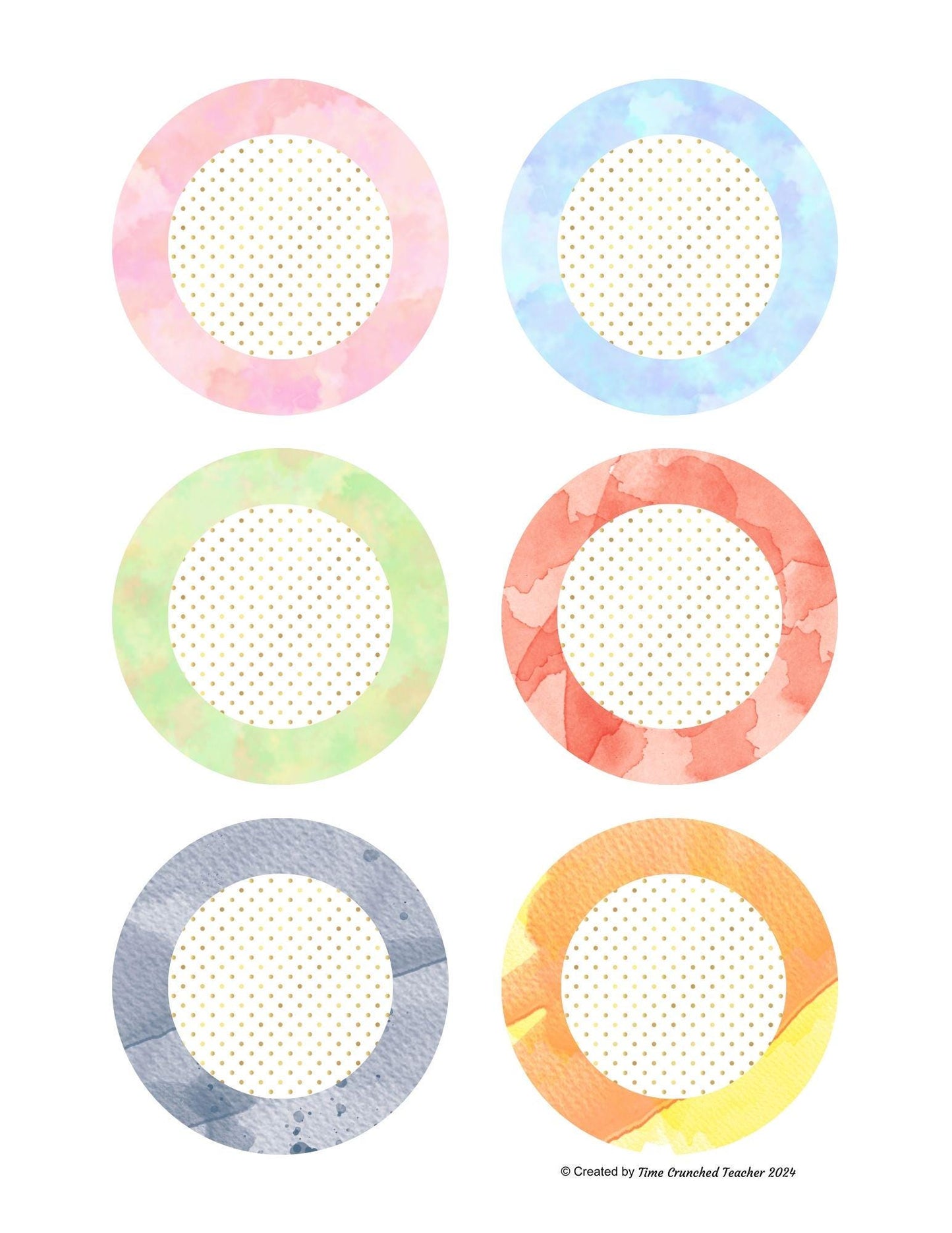 Printable Labels | Classroom Labels for Organization | Editable PowerPoint | Cute circle labels for classroom or home | digital download
