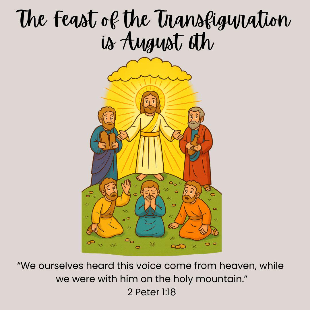 Printable Catholic Transfiguration of Jesus Lesson for Kids | Catholic School Lesson | Catholic Lessons for Kids | Catholic Feast Days