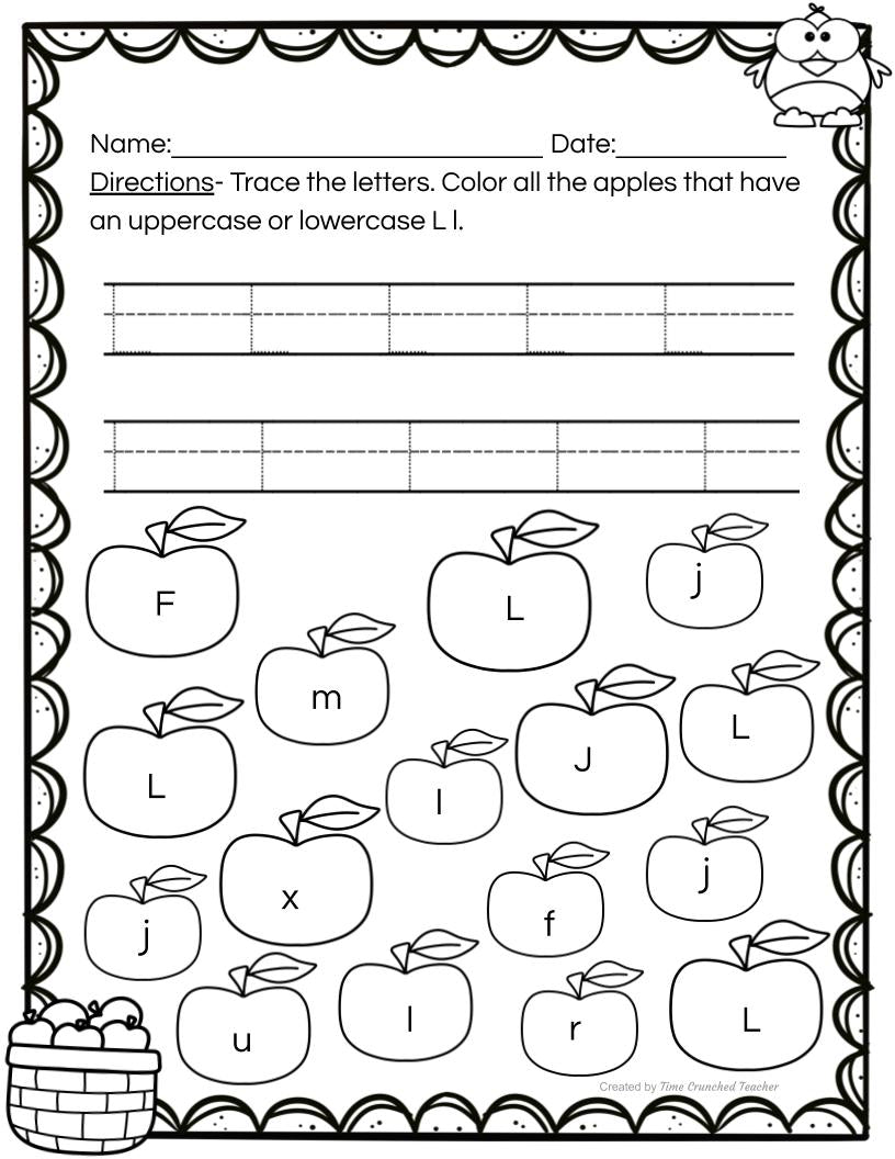 Printable Letter Recognition & Handwriting Practice MEGA PACKET Fall Themed APPLE ABCs