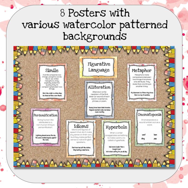 Figurative Language Posters | Figurative Language Bulletin Board or Anchor Chart