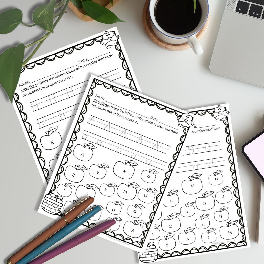 Printable Letter Recognition & Handwriting Practice MEGA PACKET Fall Themed APPLE ABCs