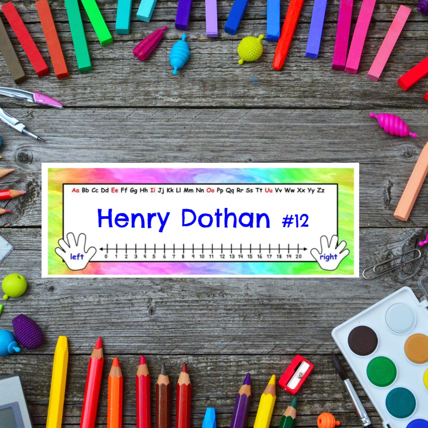 Editable Tie-Dye Name Tags! Just Type, Print, and Go | Printable Name tag