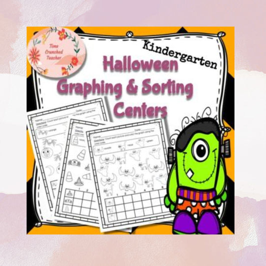 Printable Kindergarten Halloween Math Worksheets | Graphing Skills | Printable Math Practice Sheets | Kindergarten Math Test