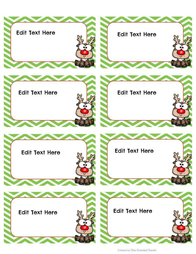 Editable Christmas and Holiday Gift Tags and Labels Printable