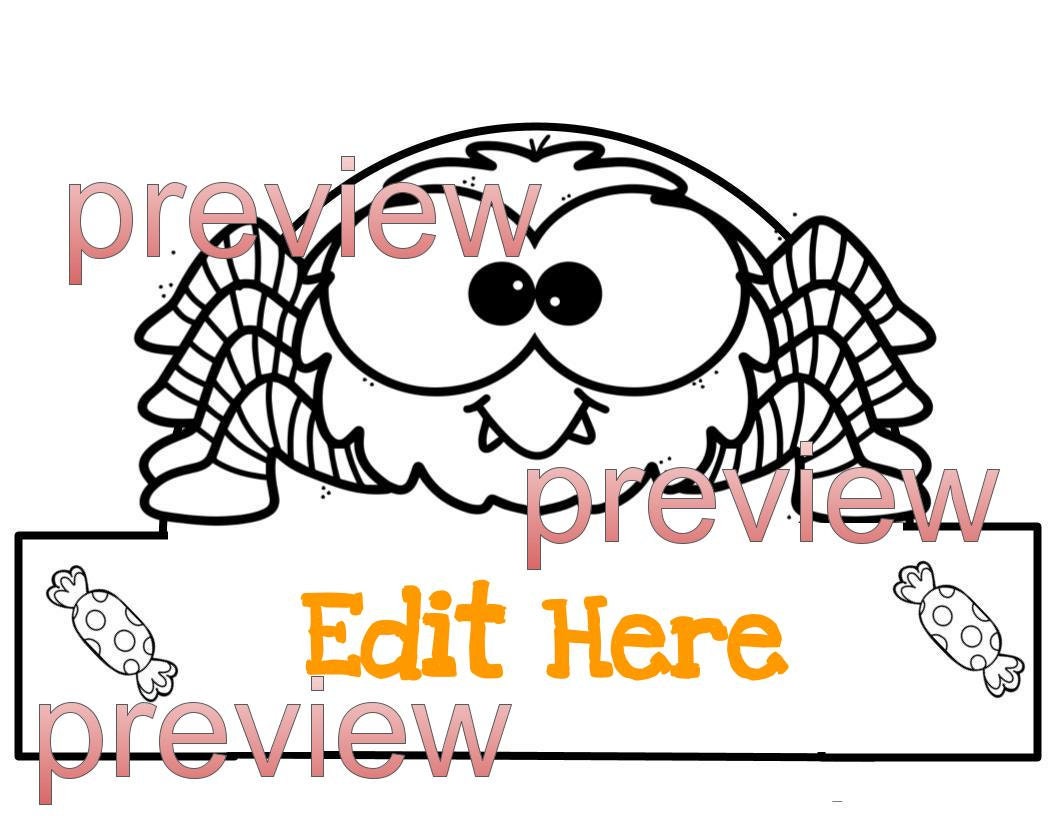 EDITABLE Halloween Headband! Print and Go!