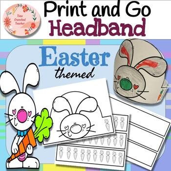 Easter Bunny Headband for Egg Hunt or Class Party NO PREP!