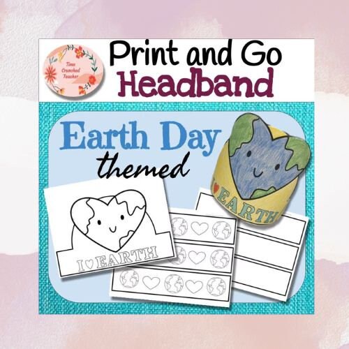 Printable Earth Day Headband: Instant Digital Download