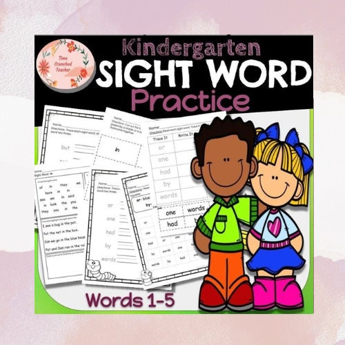 Kindergarten Sight Words | Fry's Words 1-5 | Printable Sight Word Practice