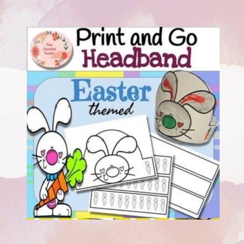 Easter Bunny Headband for Egg Hunt or Class Party NO PREP!