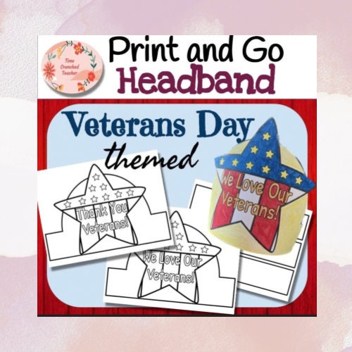 American Veterans Day Headbands: 3 Versions to Choose From! No Prep- Print & Go!