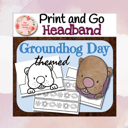 Printable Groundhog Day headband | Groundhog Day Craft | No Prep Student Crafts