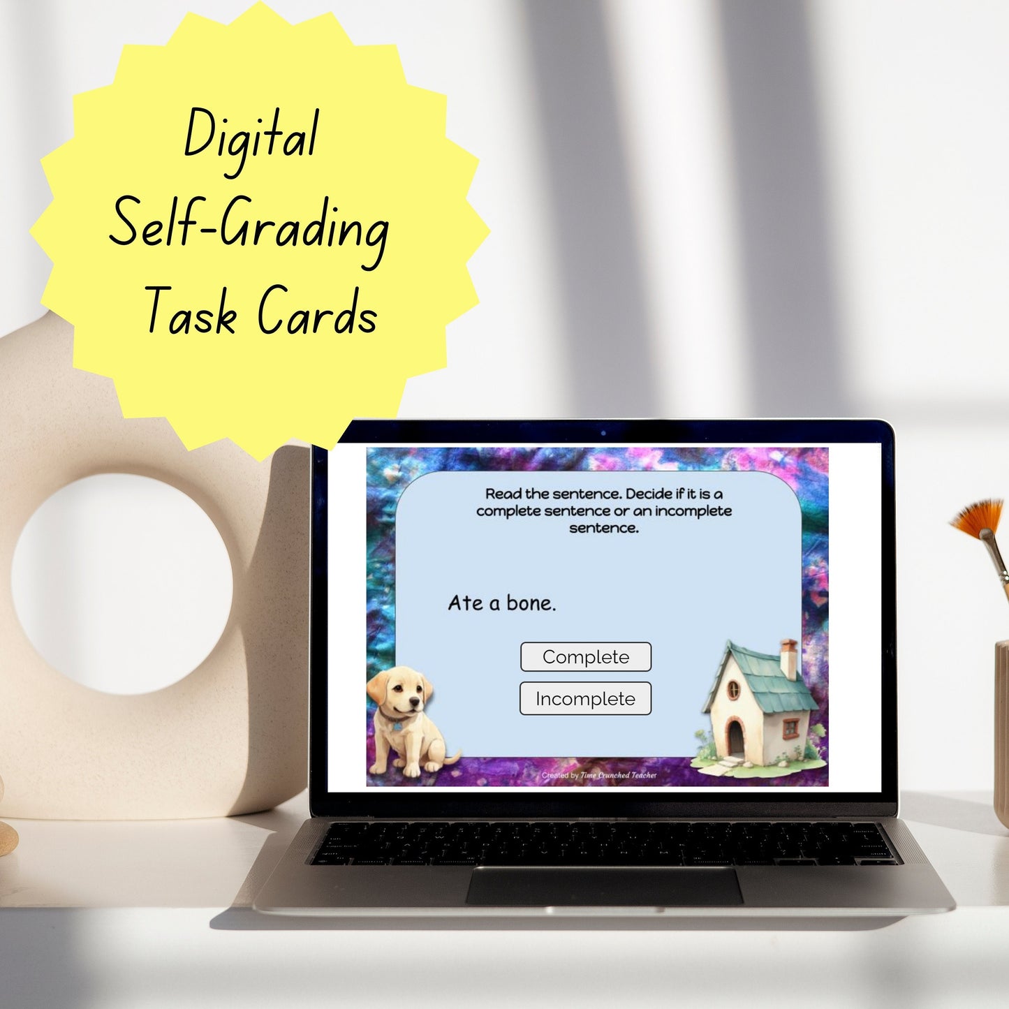 2nd Grade Grammar | Sentences | Boom Cards | Self Grading Task Cards | Digital Download | Paperless Task Cards | Self Grading