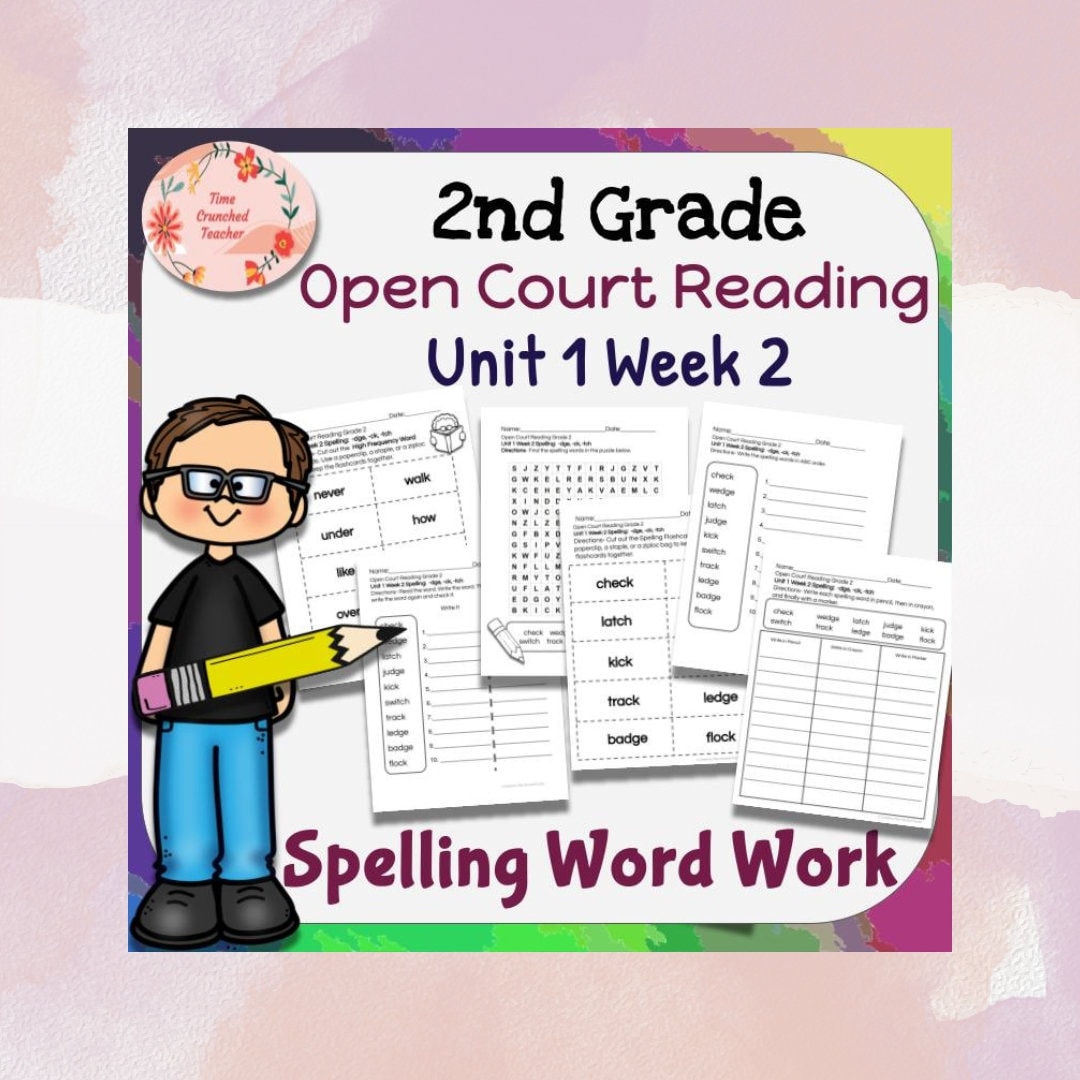 Open Court Reading | 2nd Grade Open Court Reading | Open Court Reading 2nd Grade Spelling | Open Court Reading Unit 1 Week 2 Spelling