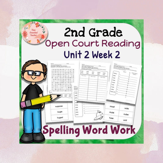 Open Court Reading | 2nd Grade Open Court Reading | Open Court Reading 2nd Grade Spelling | Open Court Reading Unit 2 Week 2 Spelling