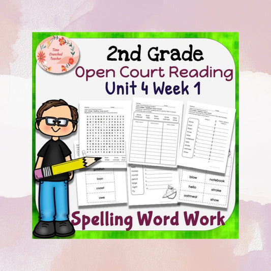 Open Court Reading | 2nd Grade Open Court Reading | Open Court Reading 2nd Grade Spelling | Open Court Reading Unit 4 Week 1 Spelling