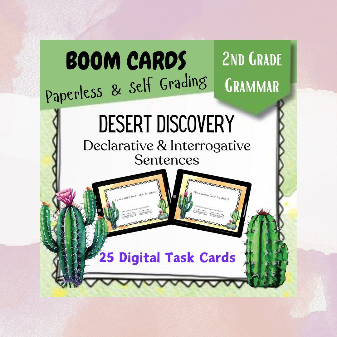 2nd Grade Reading Street Unit 1 Week 4 Grammar | Self Grading Task Cards | Digital Task Cards | Paperless | Boom Learning Task Cards