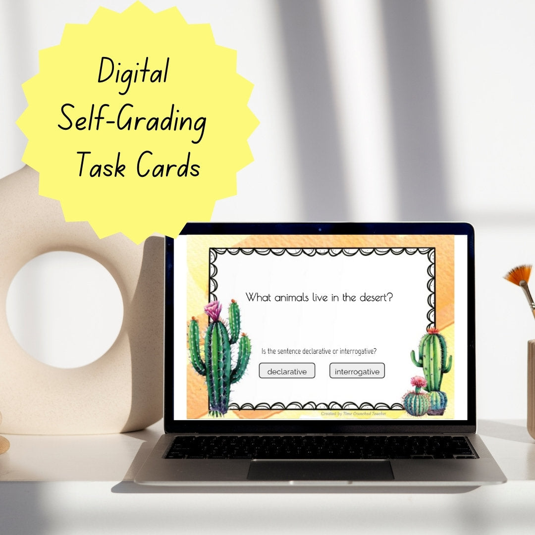 2nd Grade Reading Street Unit 1 Week 4 Grammar | Self Grading Task Cards | Digital Task Cards | Paperless | Boom Learning Task Cards