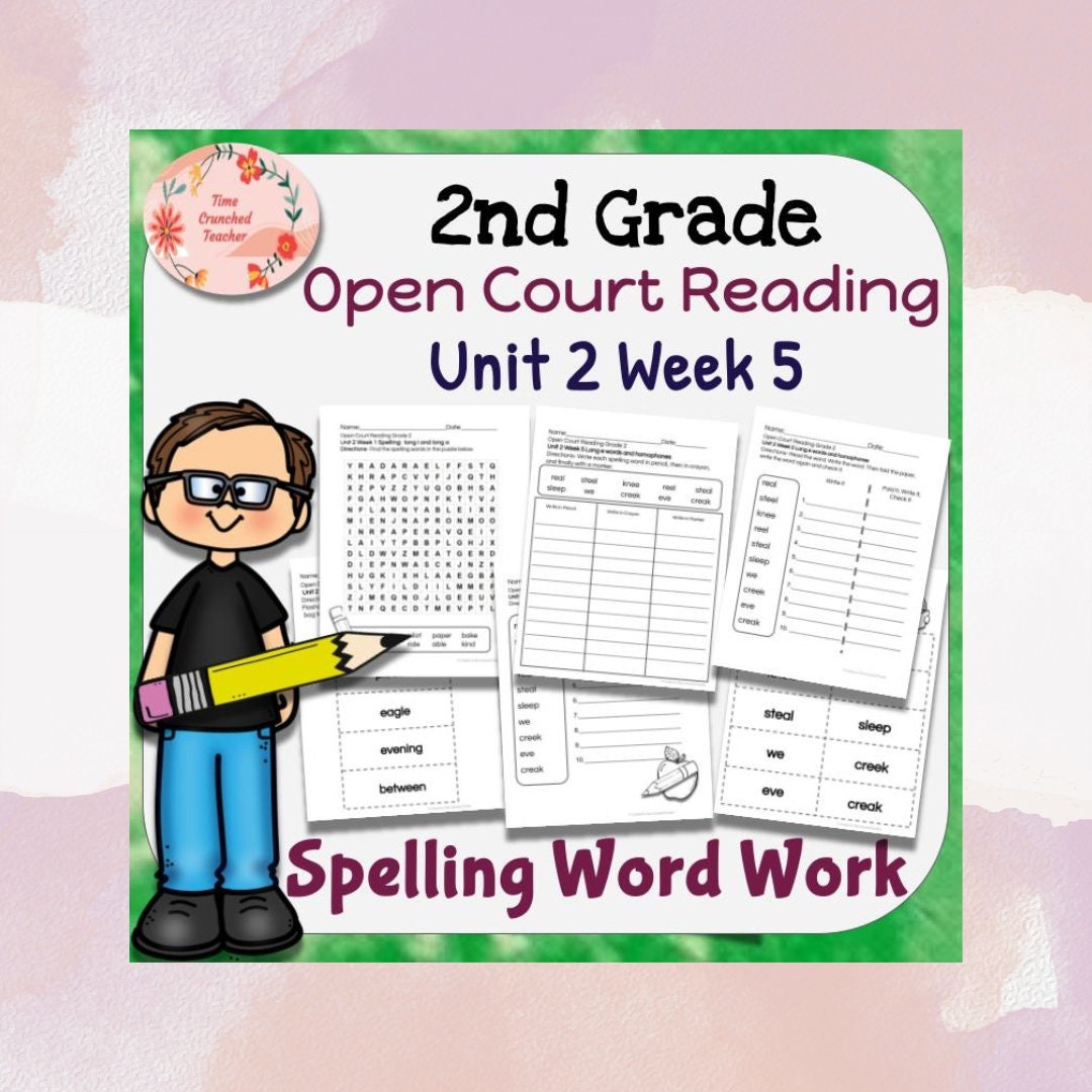 Open Court Reading | 2nd Grade Open Court Reading | Open Court Reading 2nd Grade Spelling | Open Court Reading Unit 2 Week 5 Spelling