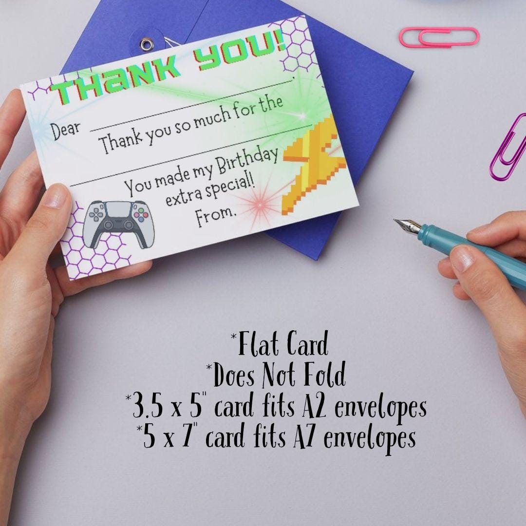 Printable Fill In the Blank Thank You Cards | Fill in the Blank | Kids Thank You Cards | Kids Birthday Party | Digital Download | Printable