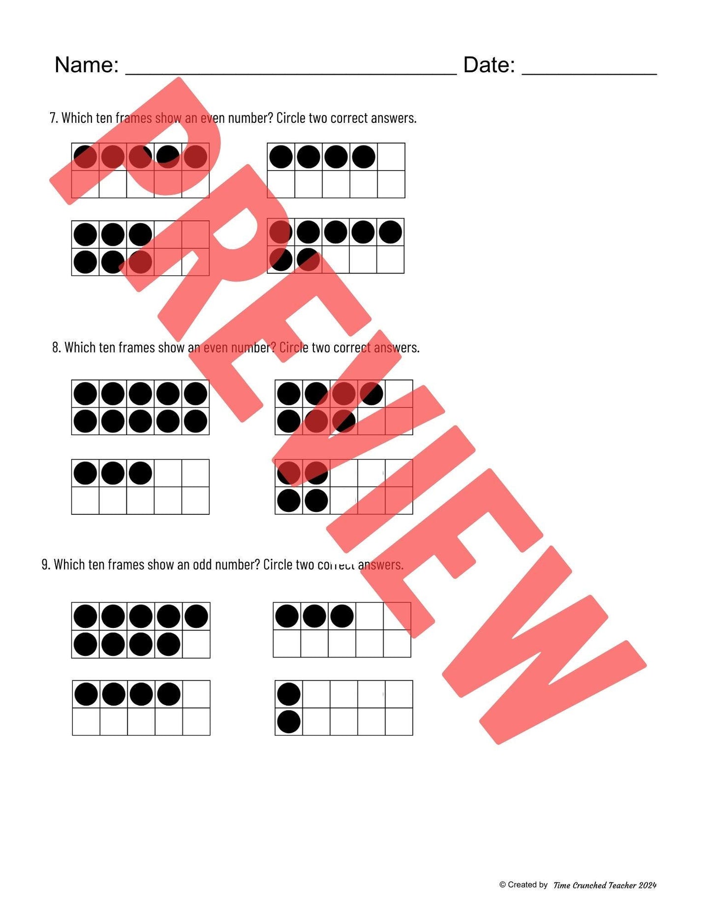 Printable 2nd Grade Go Math Ch. 4 : Equal Groups | Math Practice Test | Even and Odd Math Lesson | Printable Math Practice | 2nd Grade