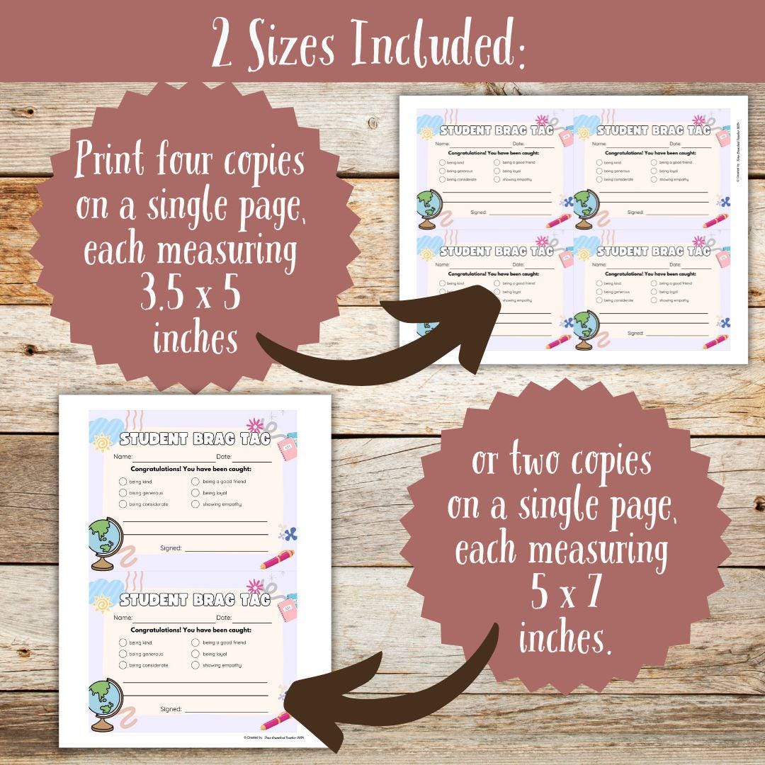 Printable Fill In the Blank Brag Tags | Teacher Notecards | Happy Note | Teacher Parent Communication | Digital Download | Printable