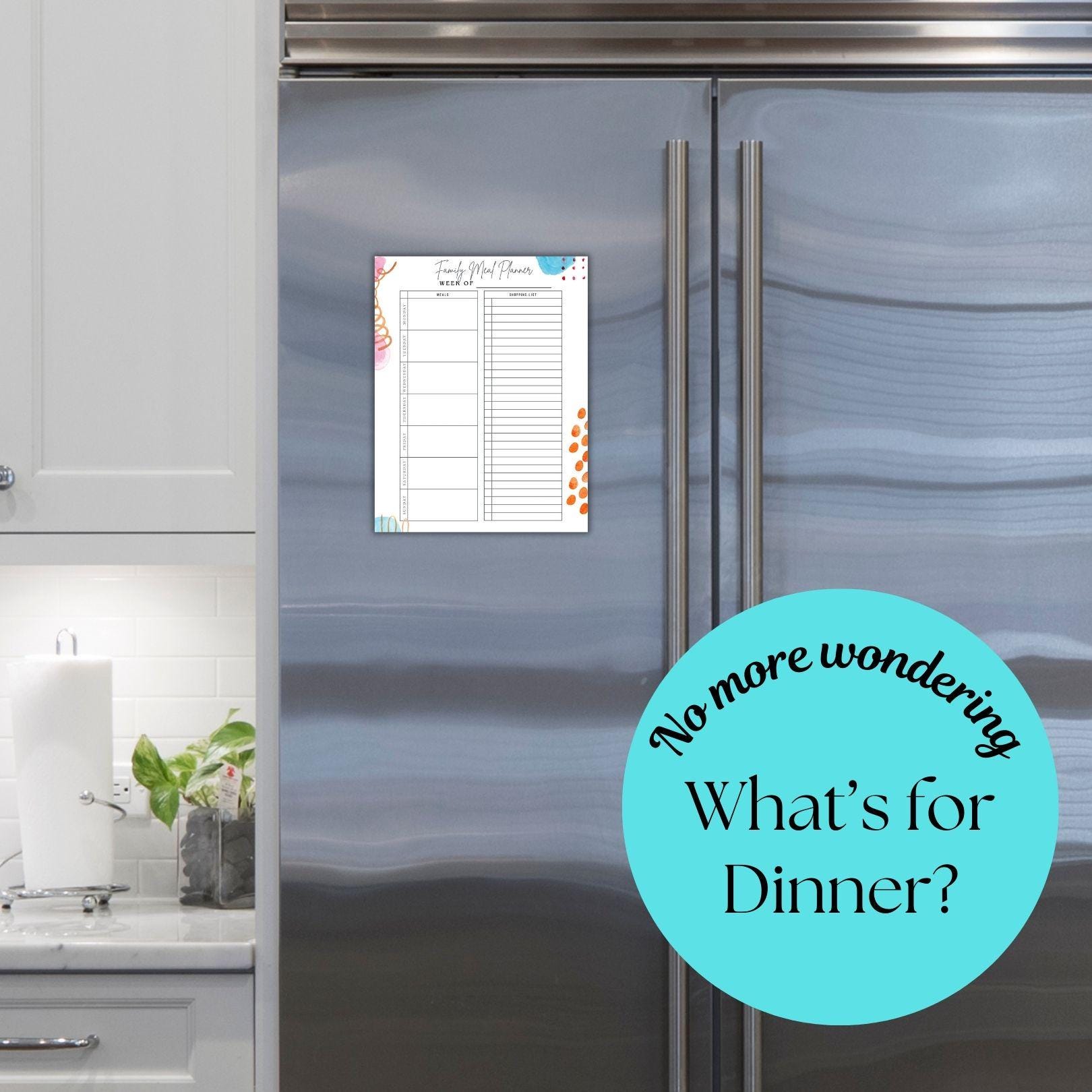 Meal Planner Printable, Weekly Food Diary, Meal Tracker, Food Journal, Menu Plan, Grocery List, Fitness, Health, Minimalist | PDF download