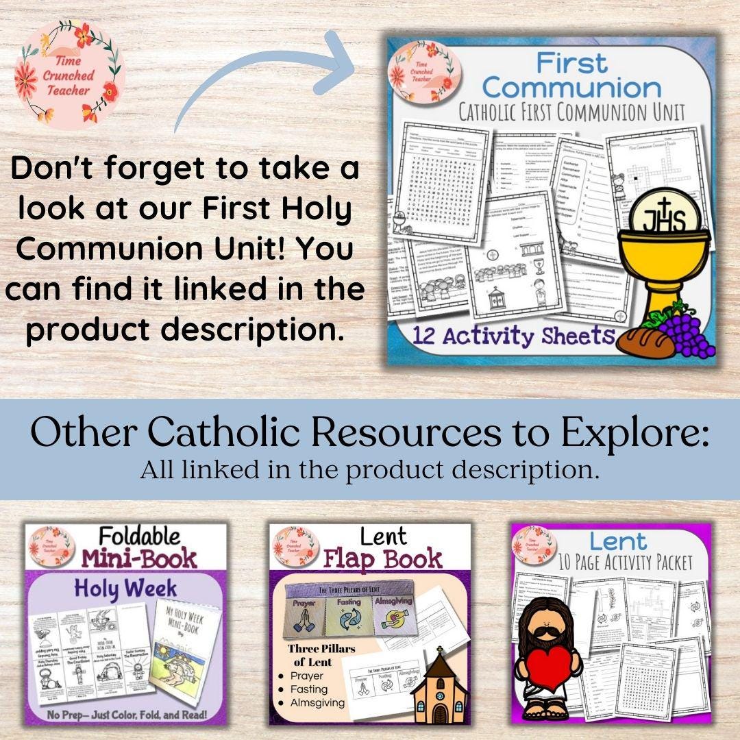 Printable The Four Gospels – Catholic Classroom Posters (Matthew, Mark, Luke, John) | Religion Lesson for Kids | Catholic Sunday School