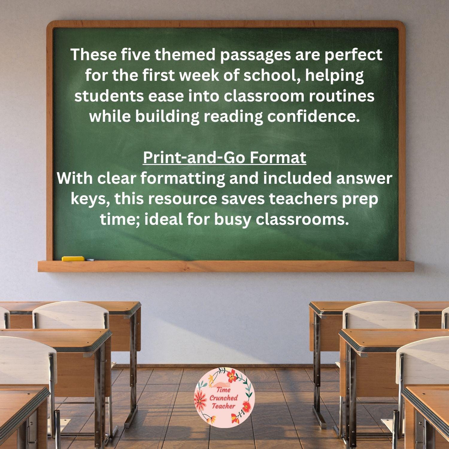 Printable 2nd Grade First Week of School Reading Comprehension Passages and Answer Keys Worksheets | Reading Worksheets | digital download