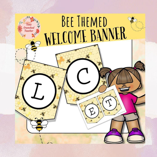 Bee Themed “Welcome to the Hive” Banner | Printable Classroom Banner | Back to School | Honeycomb Themed | Printable Bulletin Board Decor