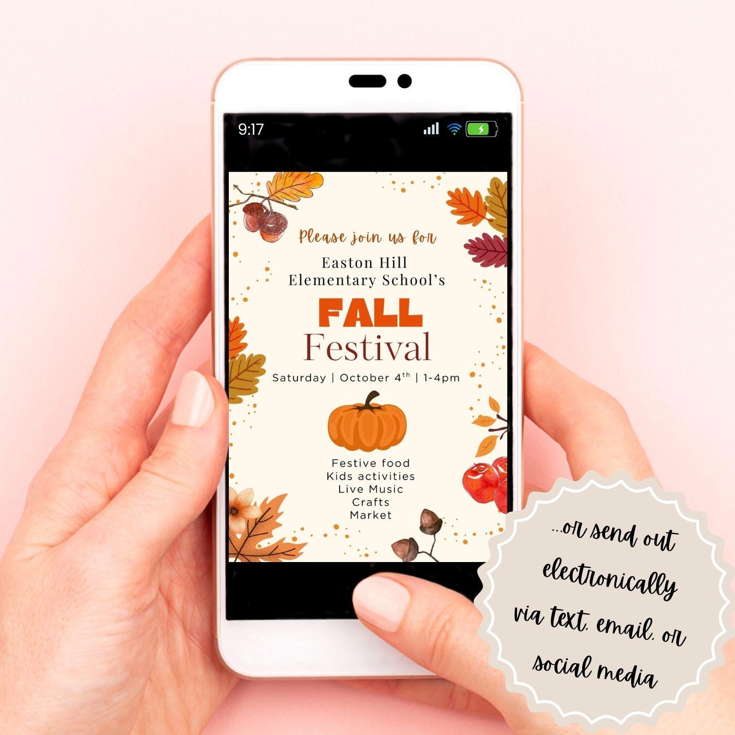 Printable Fall Festival Invitation | School Fall Festival | Editable Fall Invitation | Printable Invitation | Canva Template | Fall Poster