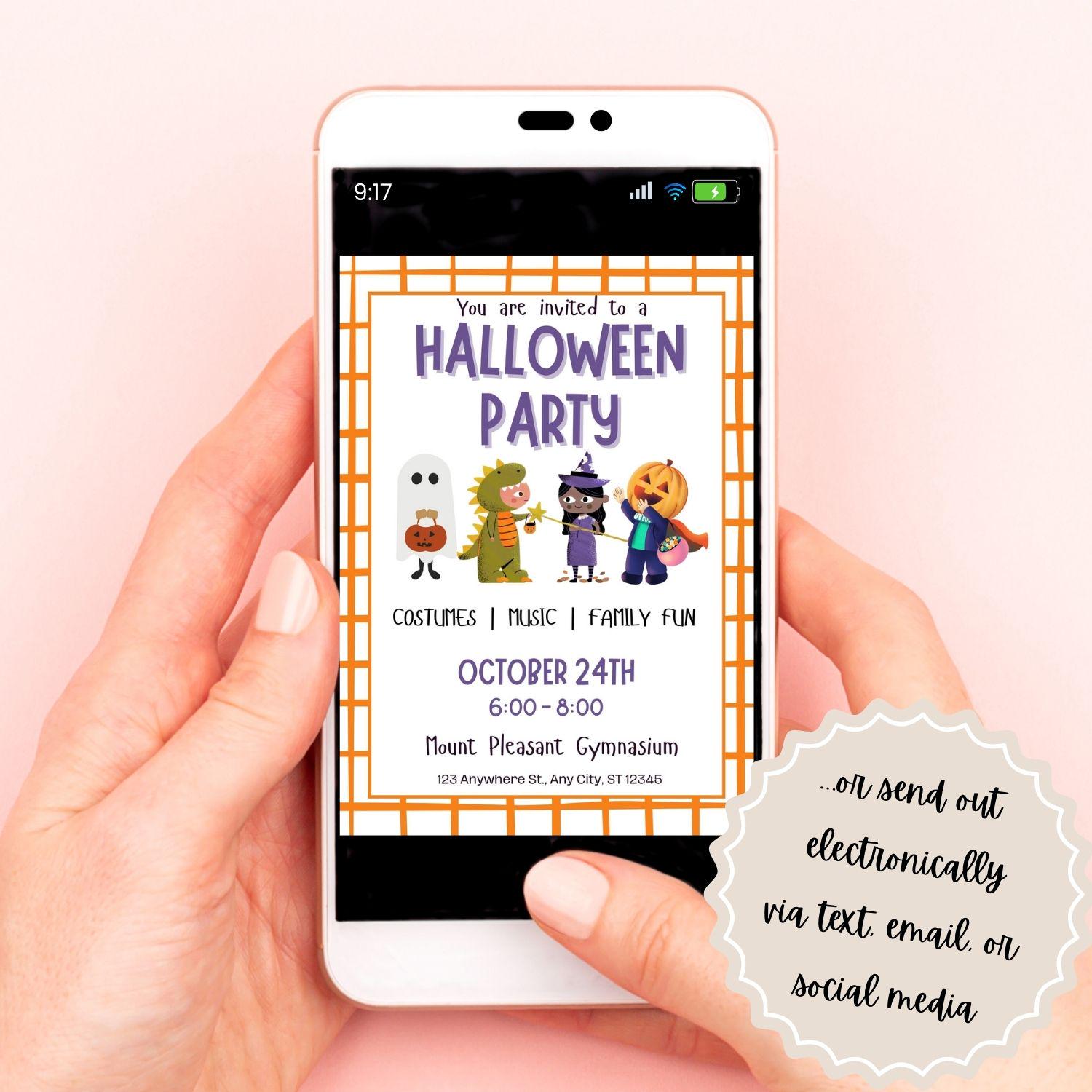 Printable Halloween Party Invitation | Printable Flyer & Poster | Editable Invitation | Halloween Party | Canva Template | Editable Template