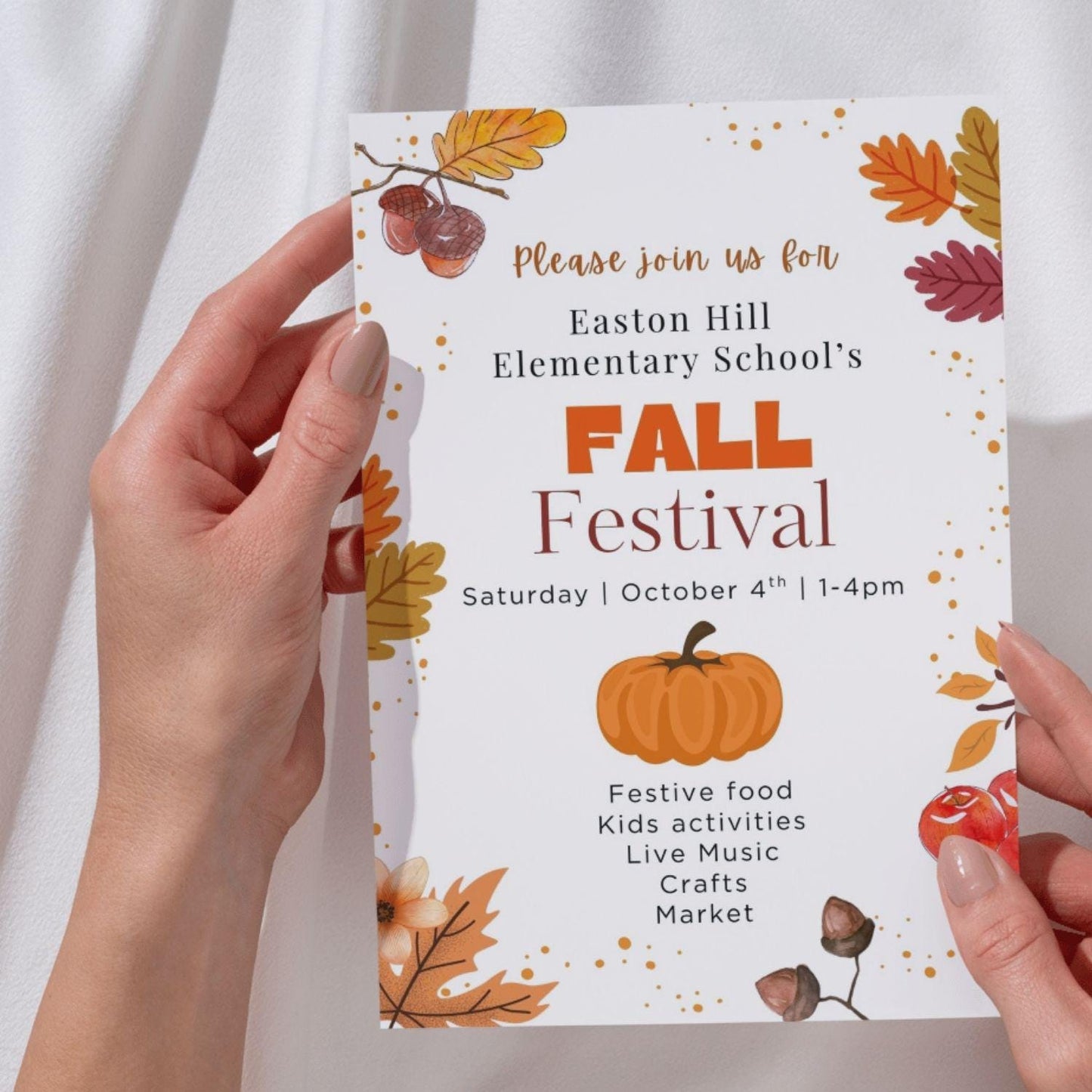 Printable Fall Festival Invitation | School Fall Festival | Editable Fall Invitation | Printable Invitation | Canva Template | Fall Poster