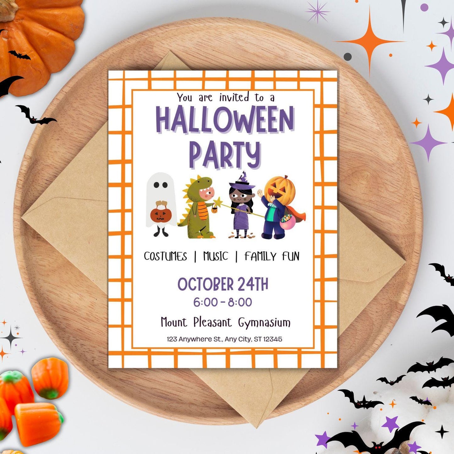 Printable Halloween Party Invitation | Printable Flyer & Poster | Editable Invitation | Halloween Party | Canva Template | Editable Template