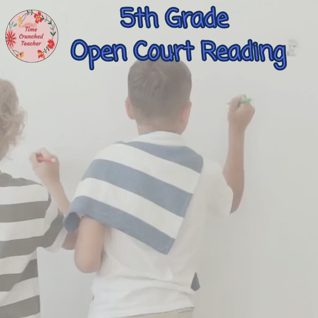Open Court Reading | 5th Grade Open Court Reading | Open Court Reading 5th Grade Vocabulary | Open Court Reading Unit 1 Week 3 Vocabulary